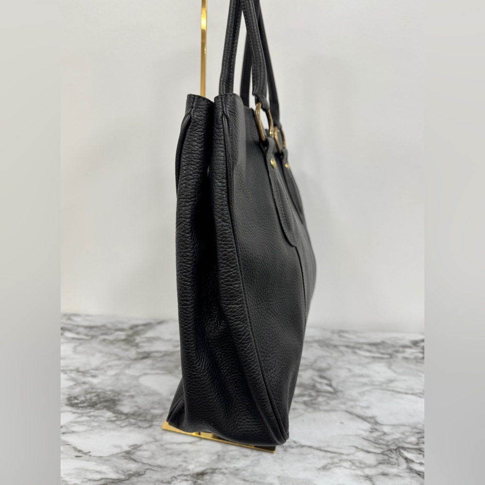 Cristian Genuine Leather Black Tote Bag – Made in Italy - Picture 6 of 10